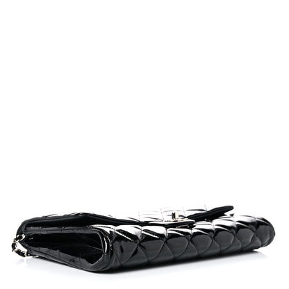 Chanel Patent Quilted Clutch with Chain Flap Black 4 of 12