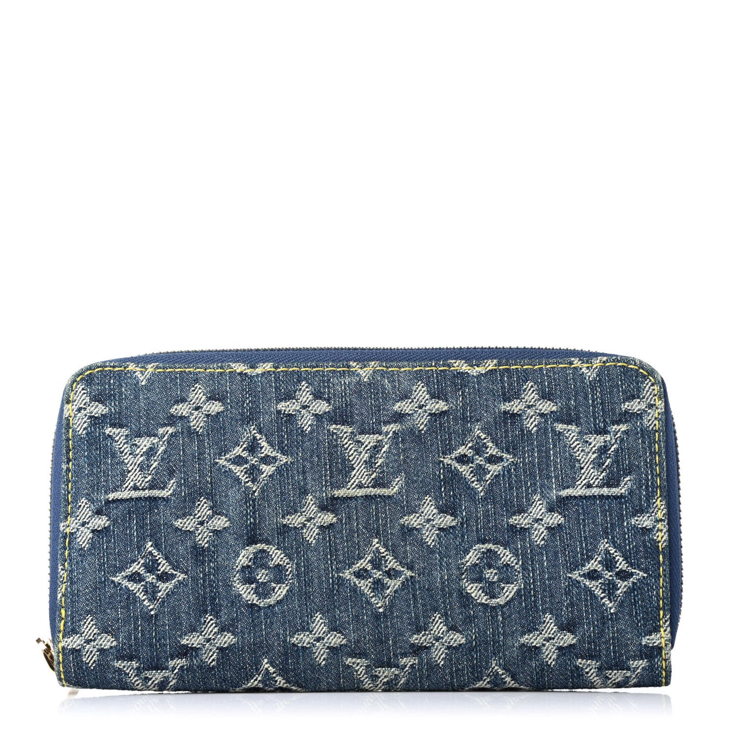 Monogram Denim Zippy Wallet Blue
