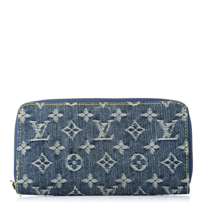 Louis Vuitton Monogram Denim Zippy Wallet Blue 1 of 4