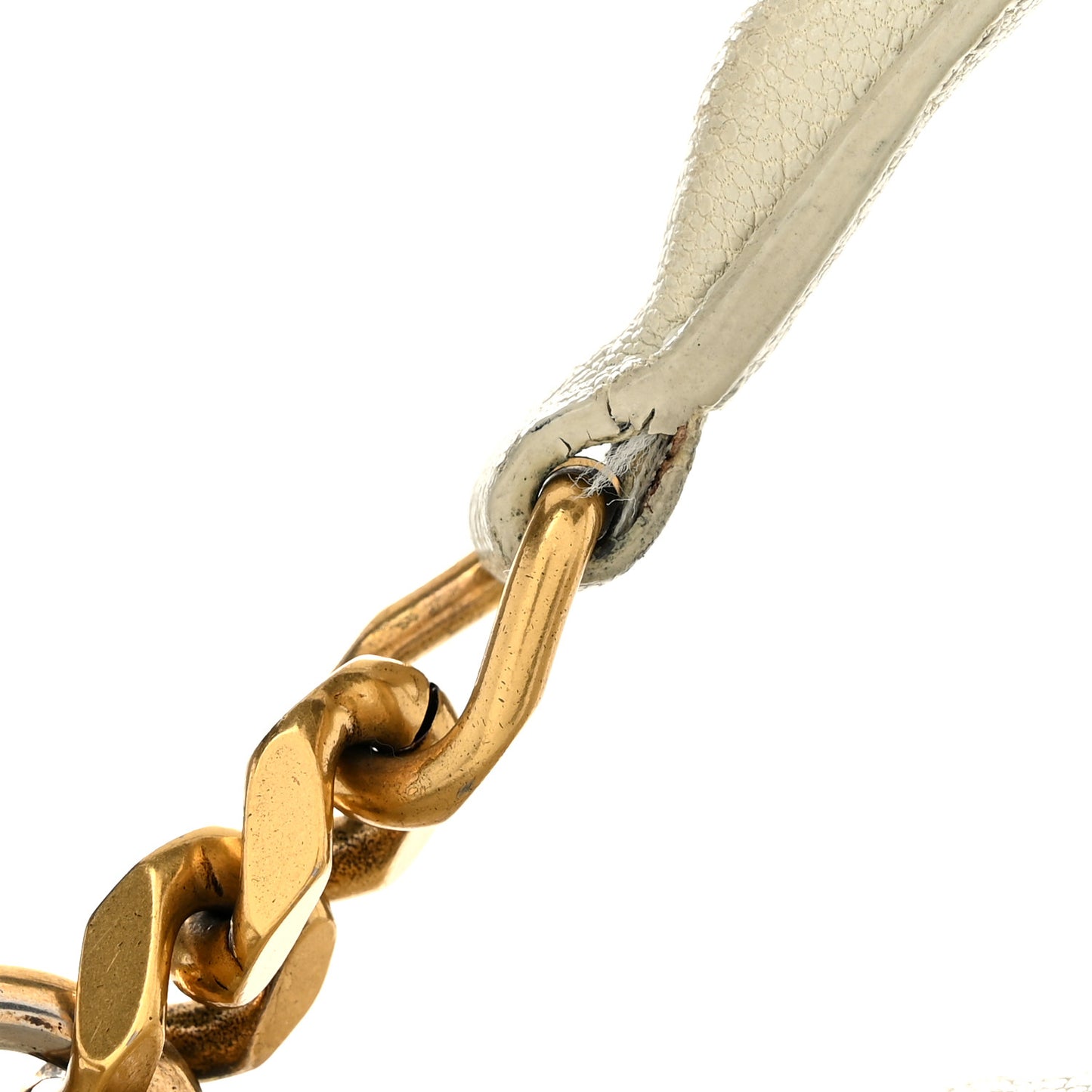 Sheepskin Matelasse Chevron Monogram Large College Satchel Cream Soft