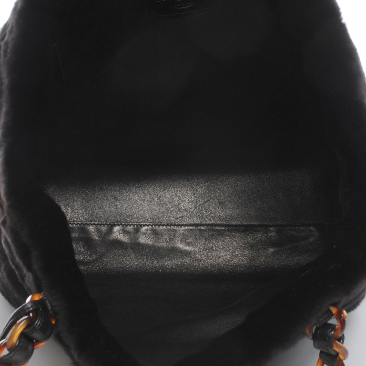 Chanel Orylag Rabbit Fur Tote Black 5 of 7