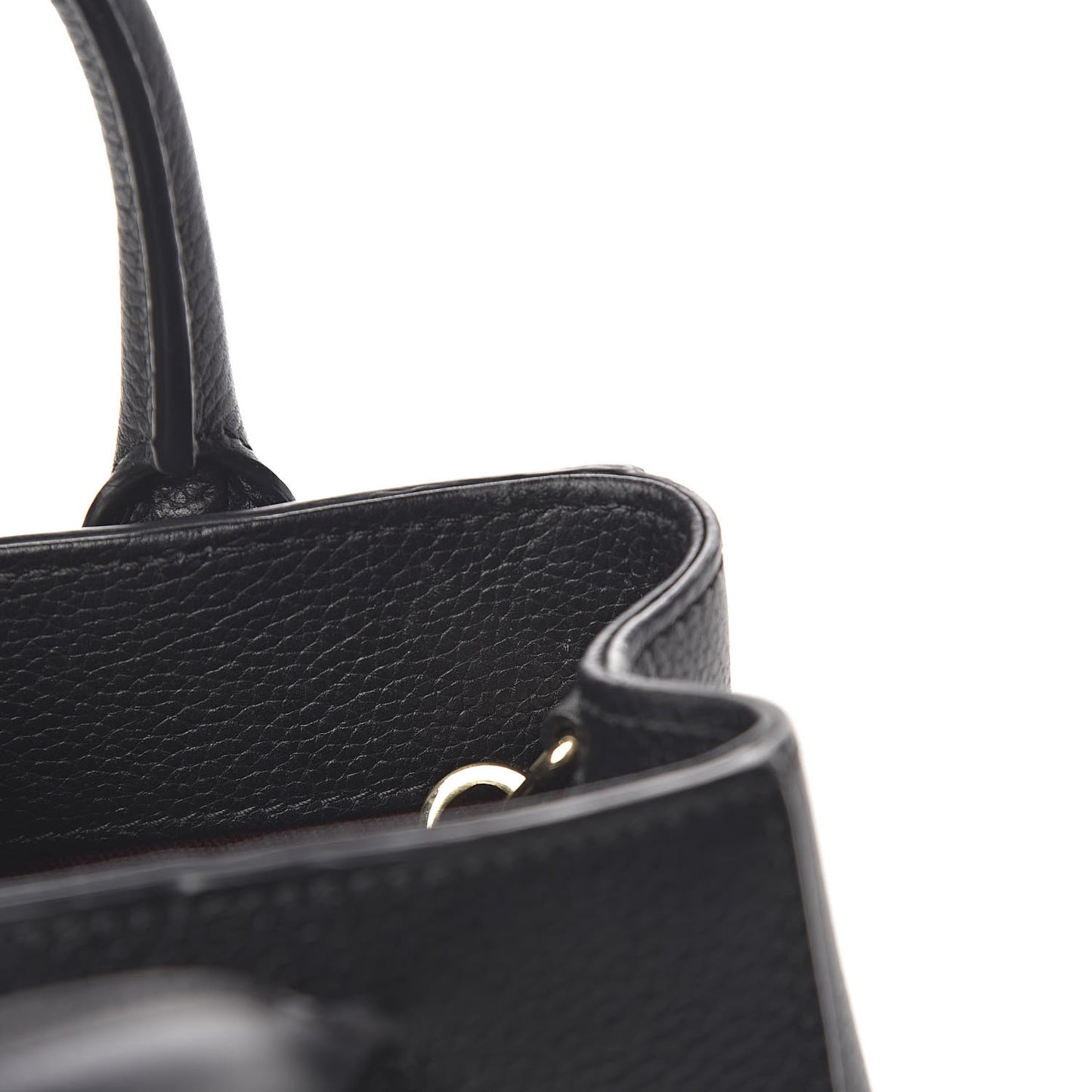 Grained Calfskin Mini Neo Executive Shopper Tote Black