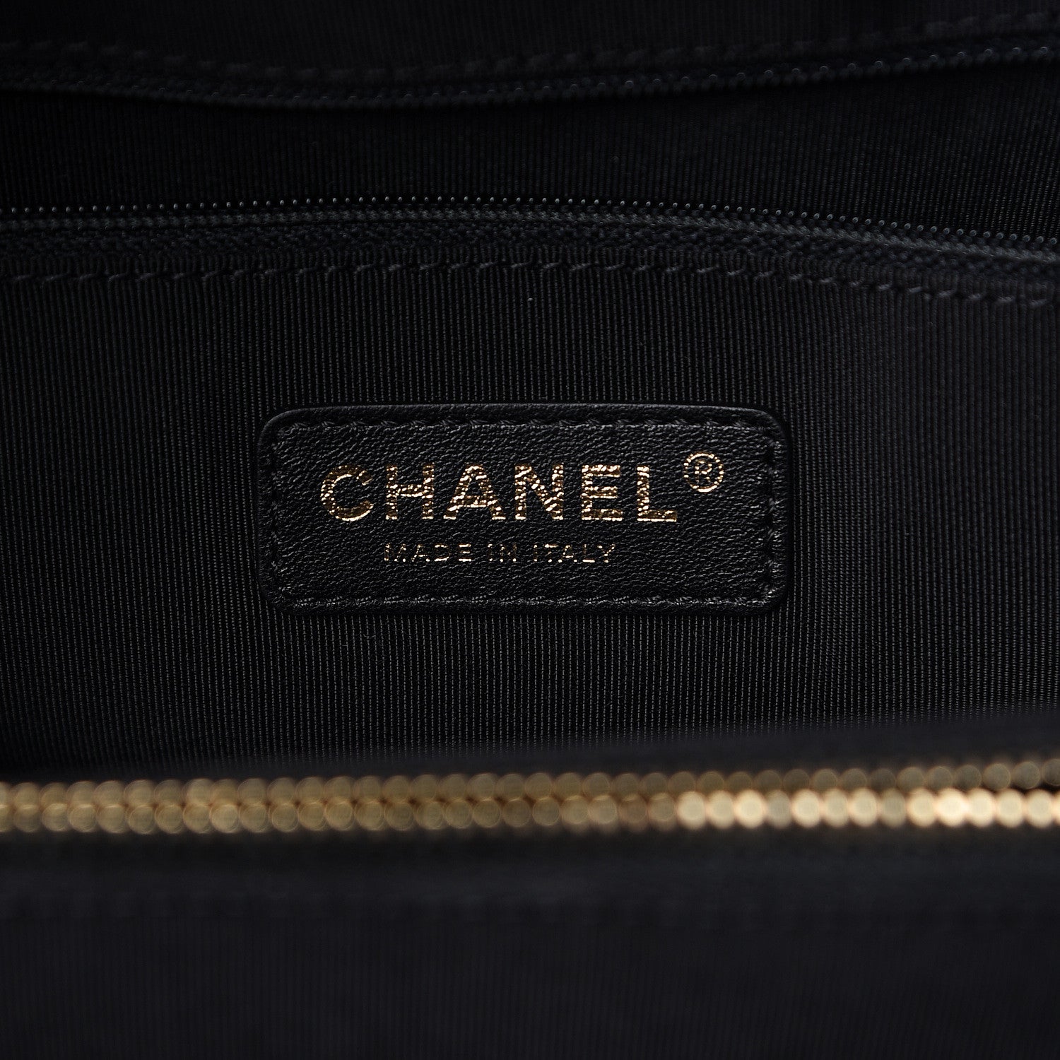 Chanel Calfskin Quilted Boy Shopping Tote Black 6 of 10
