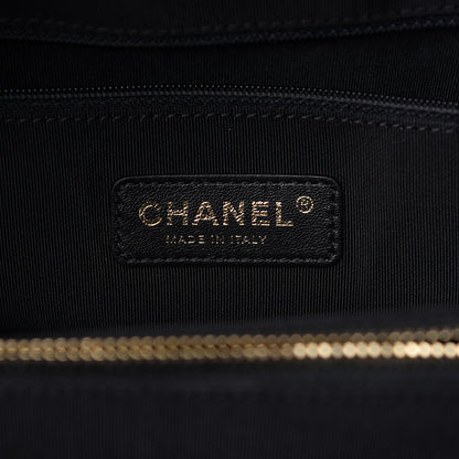 Chanel Calfskin Quilted Boy Shopping Tote Black 6 of 10