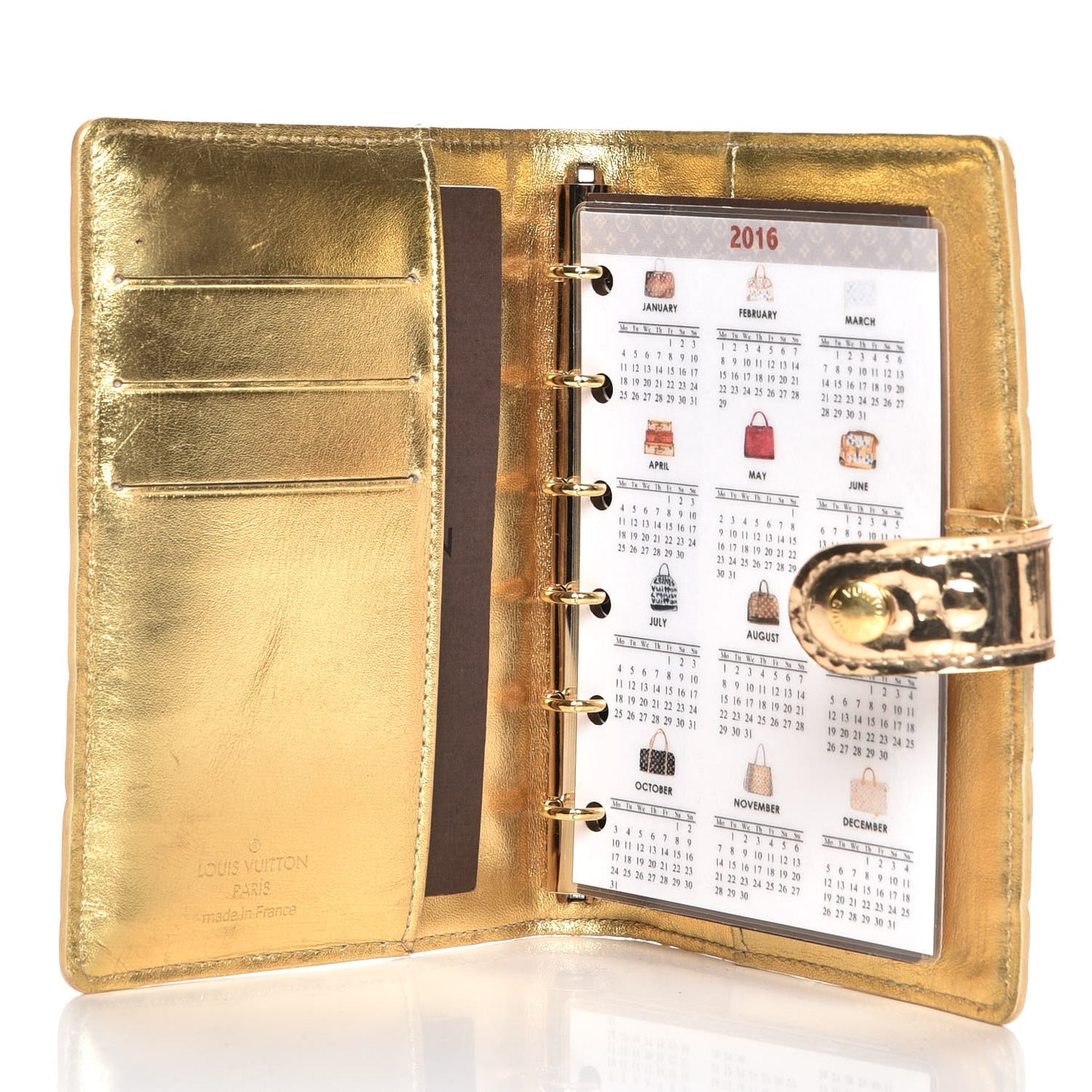 Monogram Miroir Small Ring Agenda Gold