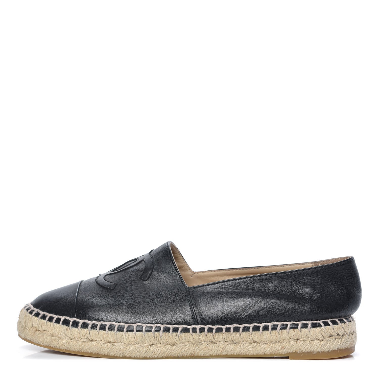 Chanel Lambskin CC Espadrilles 40 Black 1 of 10