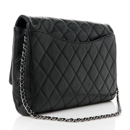 Chanel Lambskin Quilted Clutch with Chain Flap Black 3 of 11