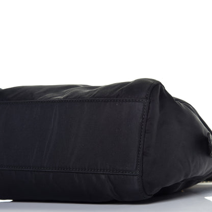 Prada Tessuto Nylon Chain Shoulder Bag Black 8 of 8