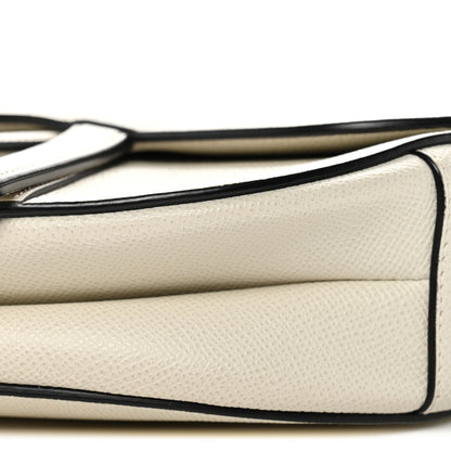 Christian Dior Grained Calfskin Saddle Bag White 10 of 10