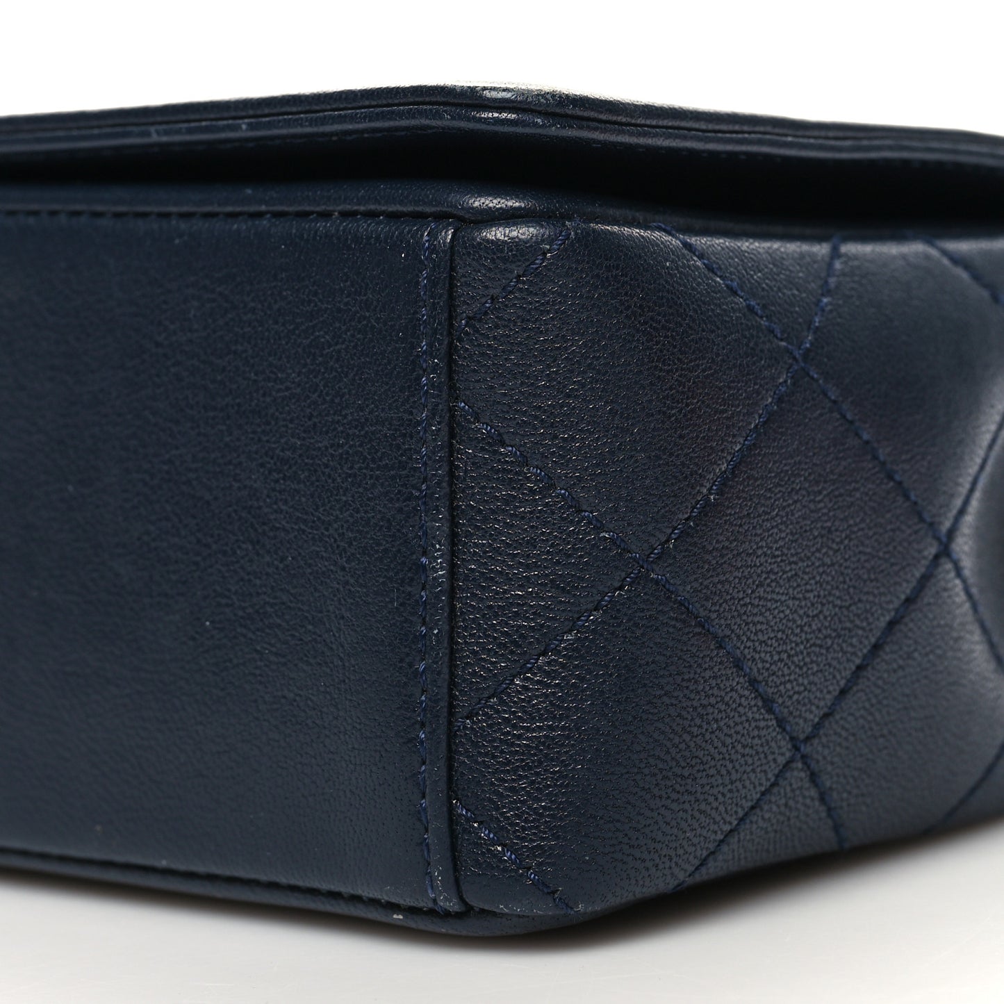 Sheepskin Quilted Vintage Mademoiselle Flap Dark Navy