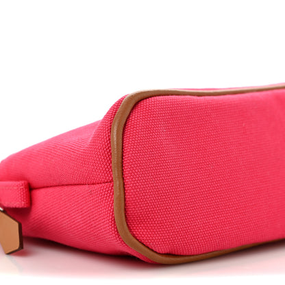 Hermes Cotton Canvas Mini Bolide Travel Cosmetic Pouch Hibiscus 7 of 8