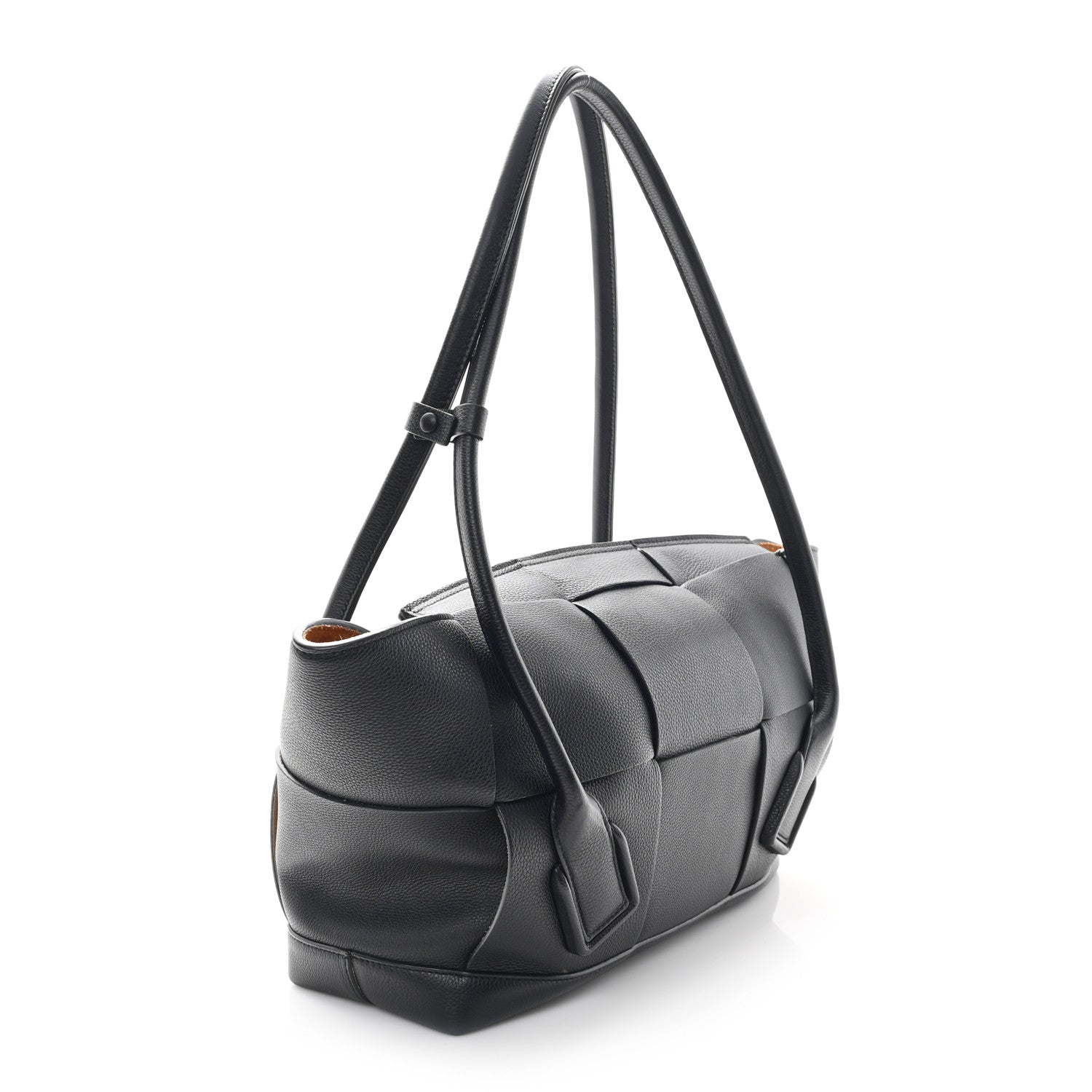 Bottega Veneta Grained Calfskin Maxi Intrecciato Medium Arco Black 3 of 11