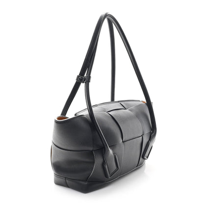 Bottega Veneta Grained Calfskin Maxi Intrecciato Medium Arco Black 3 of 11