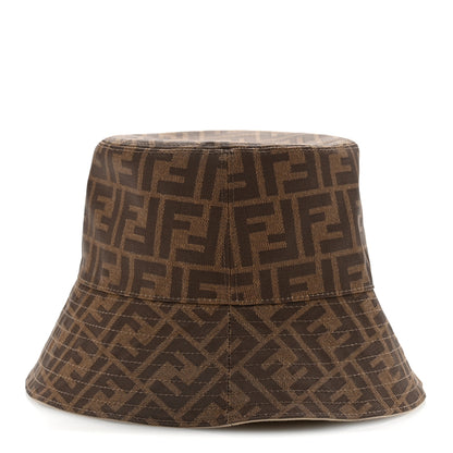 Fendi Technical Fabric FF Reversible Bucket Hat S Tobacco Beige 4 of 8