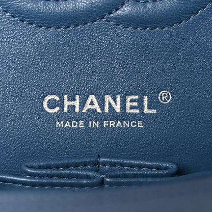 Chanel Caviar Quilted Medium Double Flap Blue 6 of 9