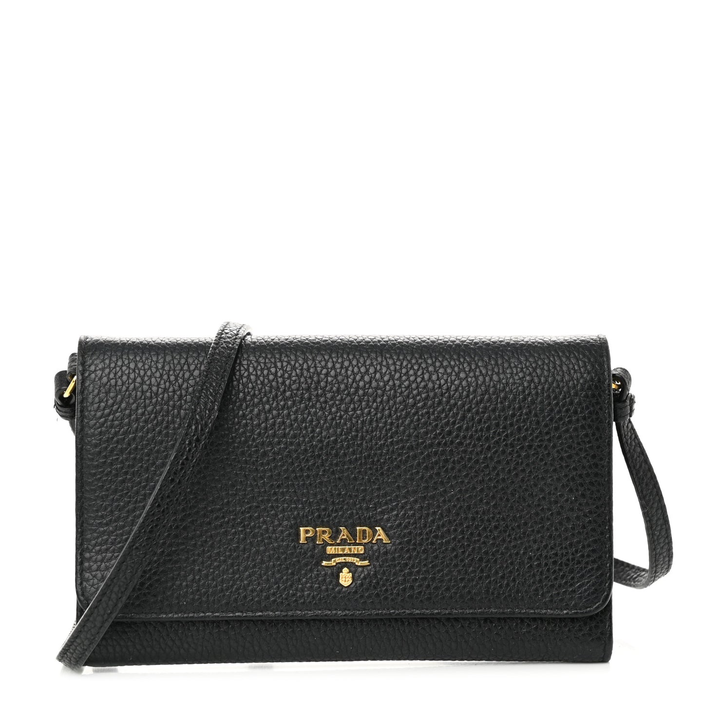 Vitello Daino Mini Crossbody Black