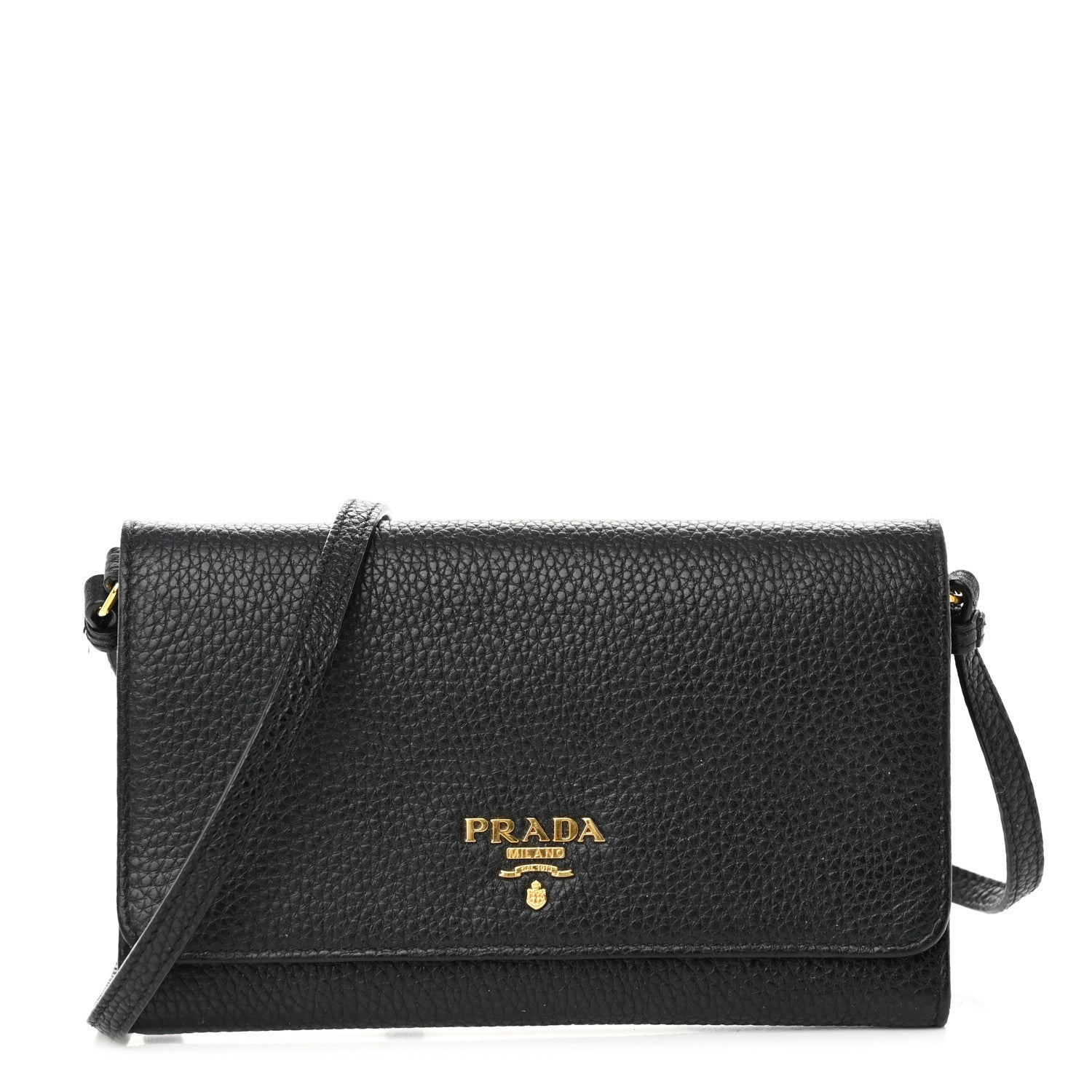 Prada Vitello Daino Mini Crossbody Black 1 of 8