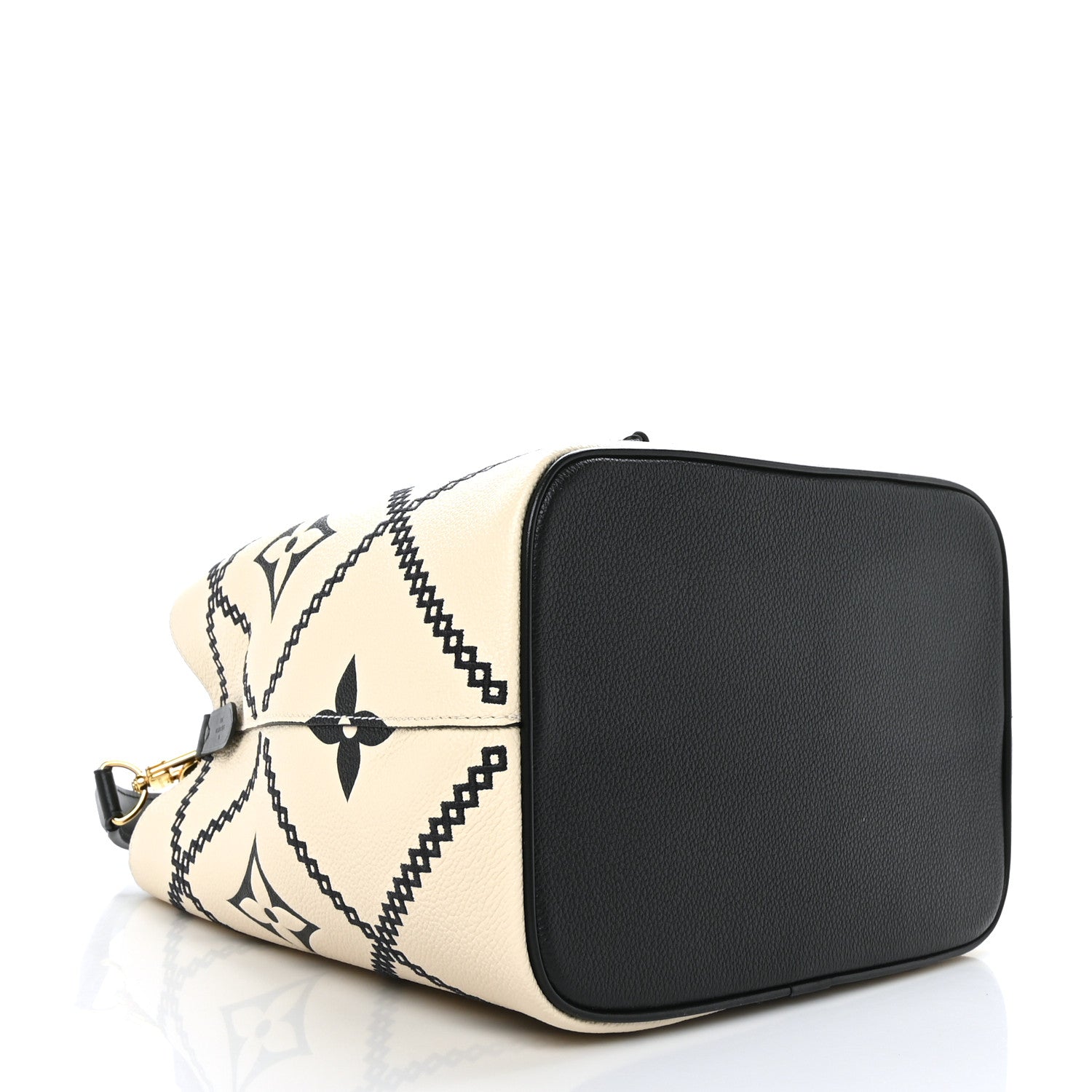 Louis Vuitton Empreinte Monogram Giant Broderies Neonoe MM Cream Black 5 of 11