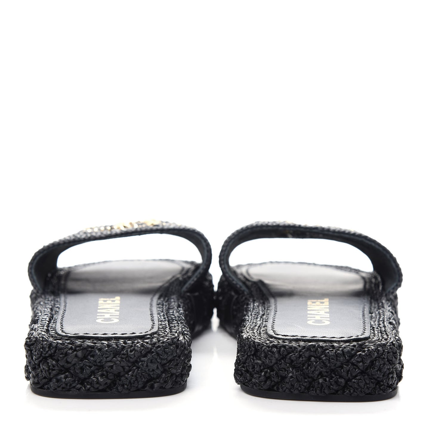 Cord Braided CC Mules 37 Black