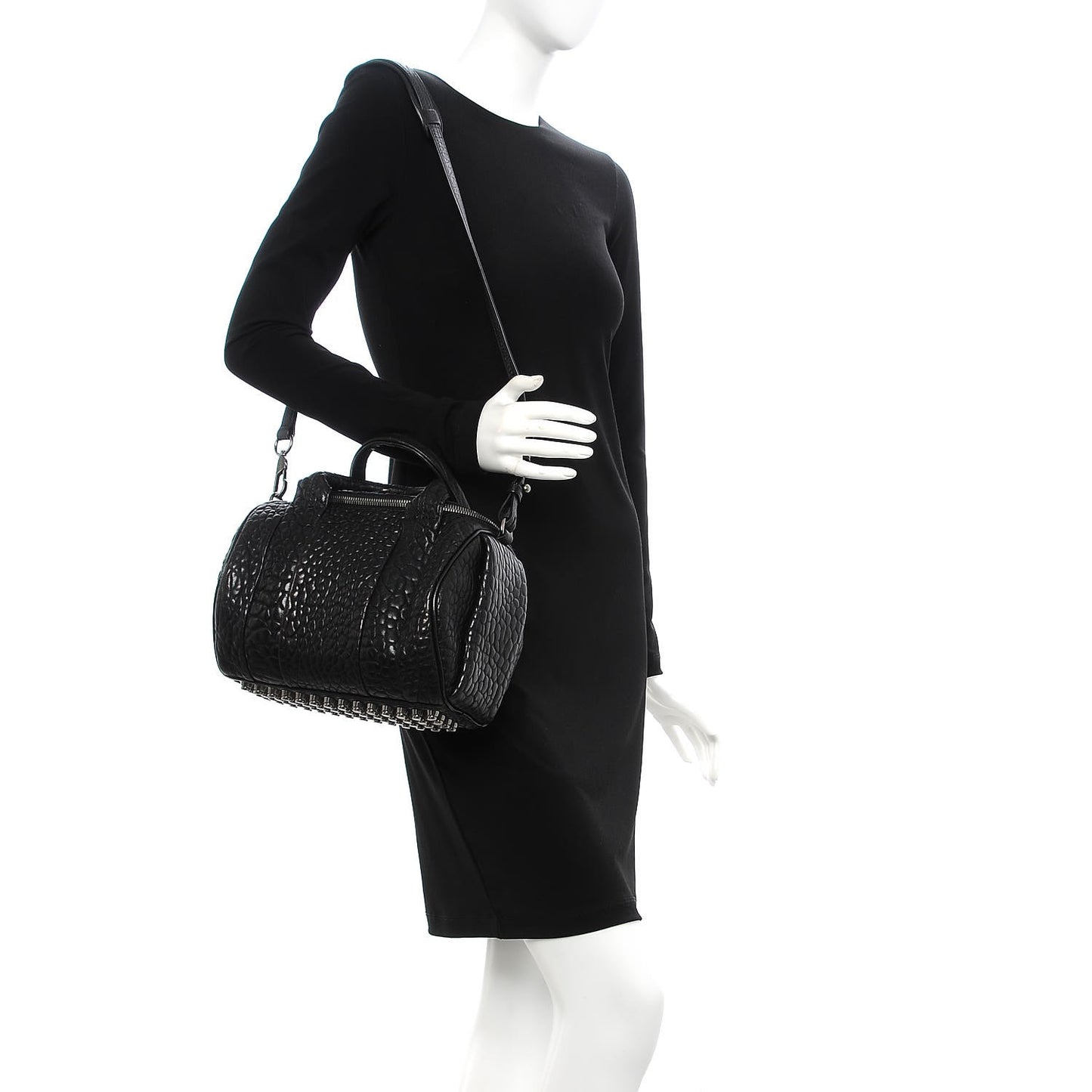 Pebbled Lambskin Rockie Black Nickel Hardware