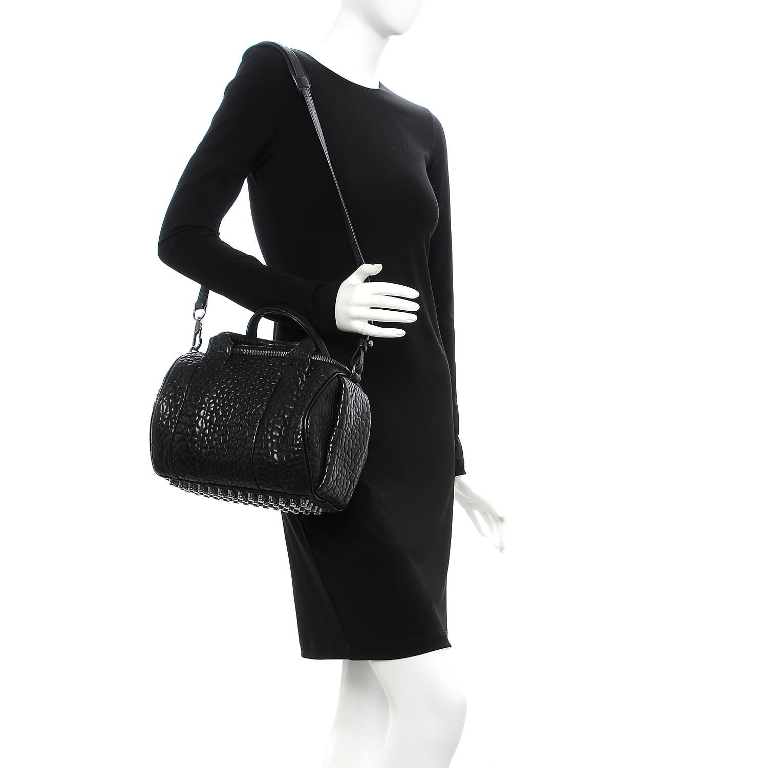 Alexander Wang Pebbled Lambskin Rockie Black Nickel Hardware 2 of 7