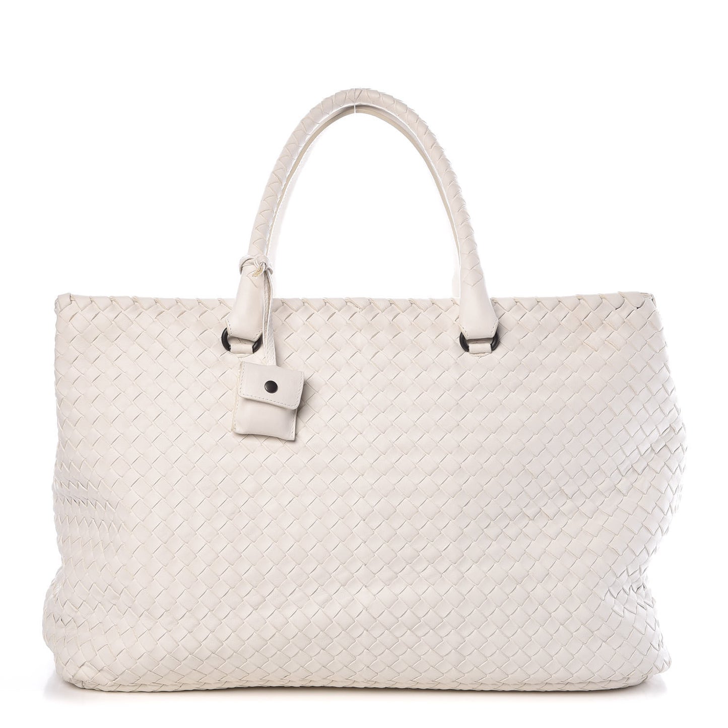 Nappa Intrecciato Brick Tote White