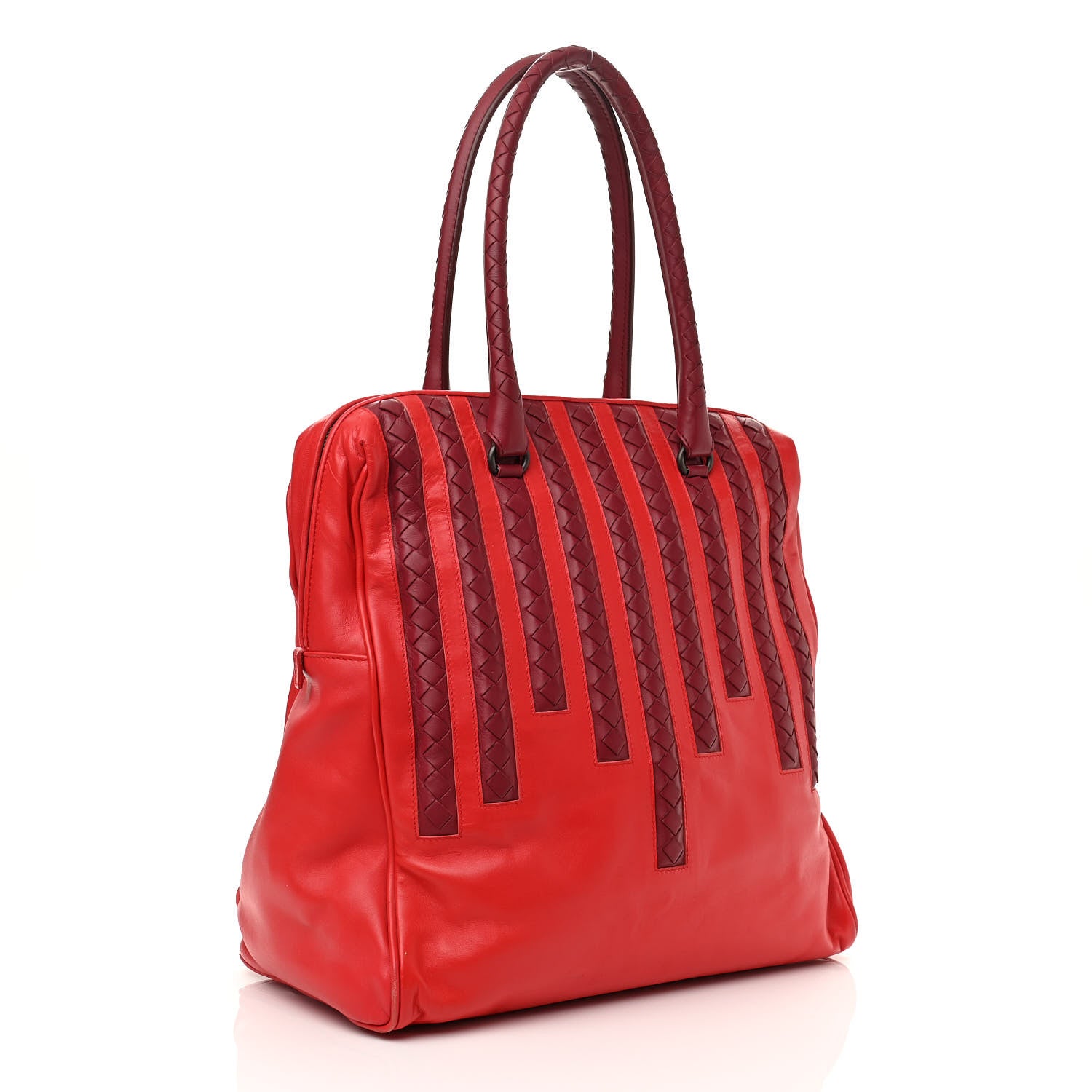 Bottega Veneta Nappa Intrecciato Light Calf Tote Red 3 of 15