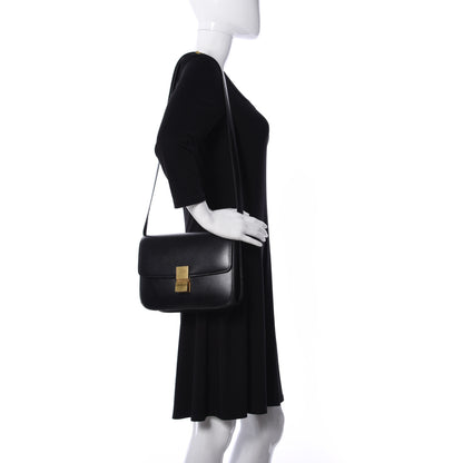 Celine Box Calfskin Medium Classic Box Flap Bag Black 2 of 20