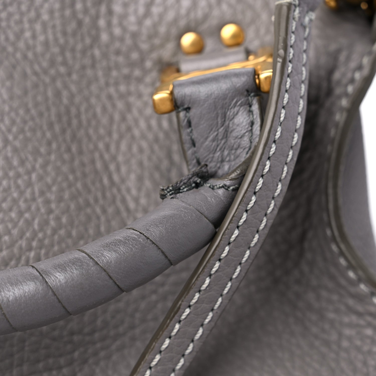 Chloe Calfskin Mini Marcie Satchel Cashmere Grey 11 of 13