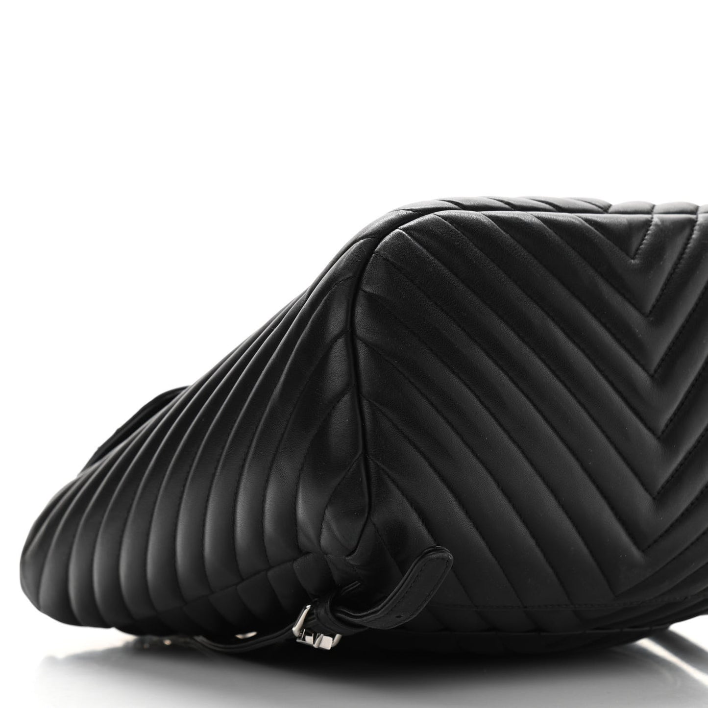 Calfskin Chevron Quilted Large Urban Spirit Backpack Black