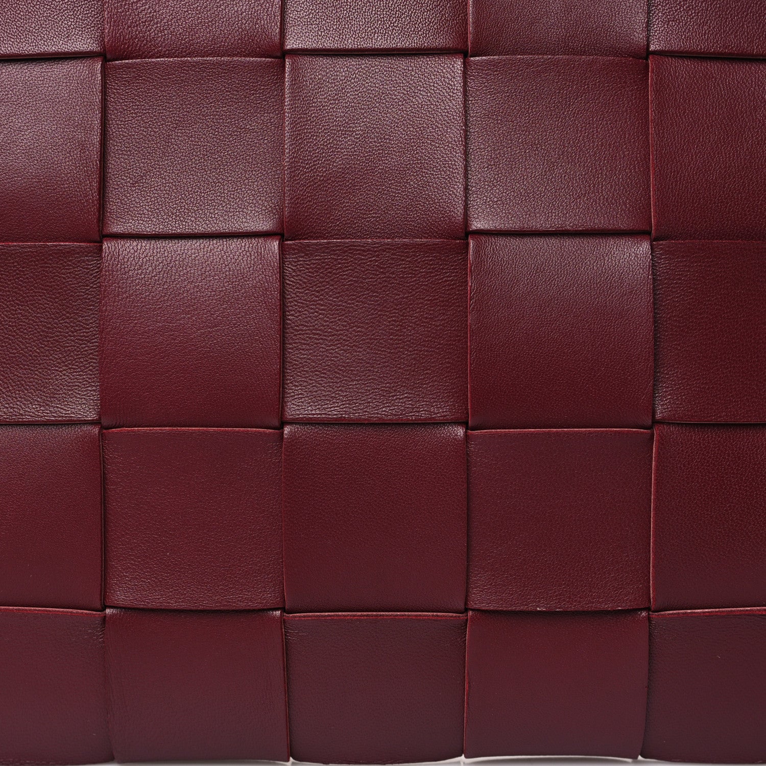 Bottega Veneta Nappa Maxi Intrecciato Cassette Flat Zip Medium Pouch Bordeaux 7 of 7