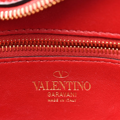Valentino Garavani Calfskin Stud Sign Zip Hobo Rosso Valentino 6 of 12