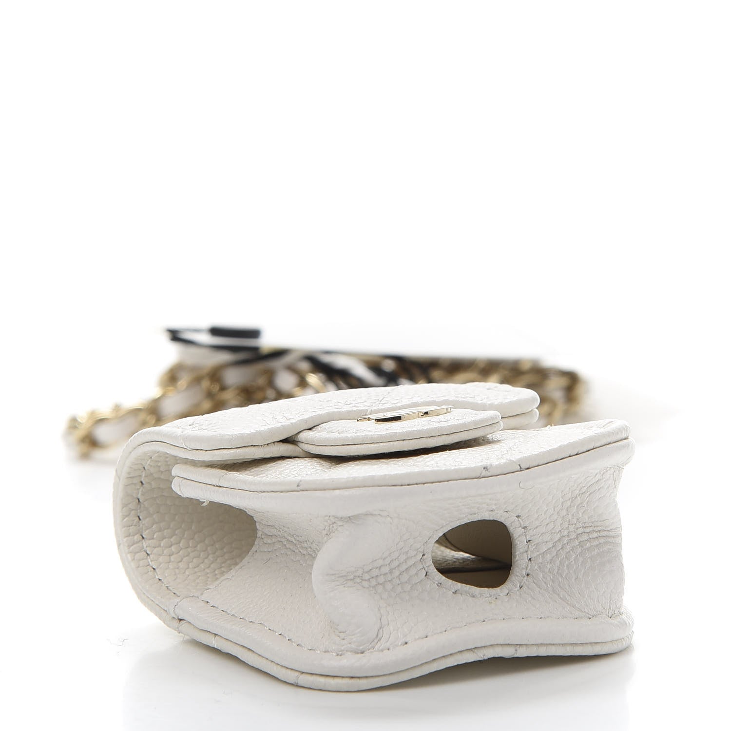 Chanel Caviar Quilted Airpods Case White 4 of 10