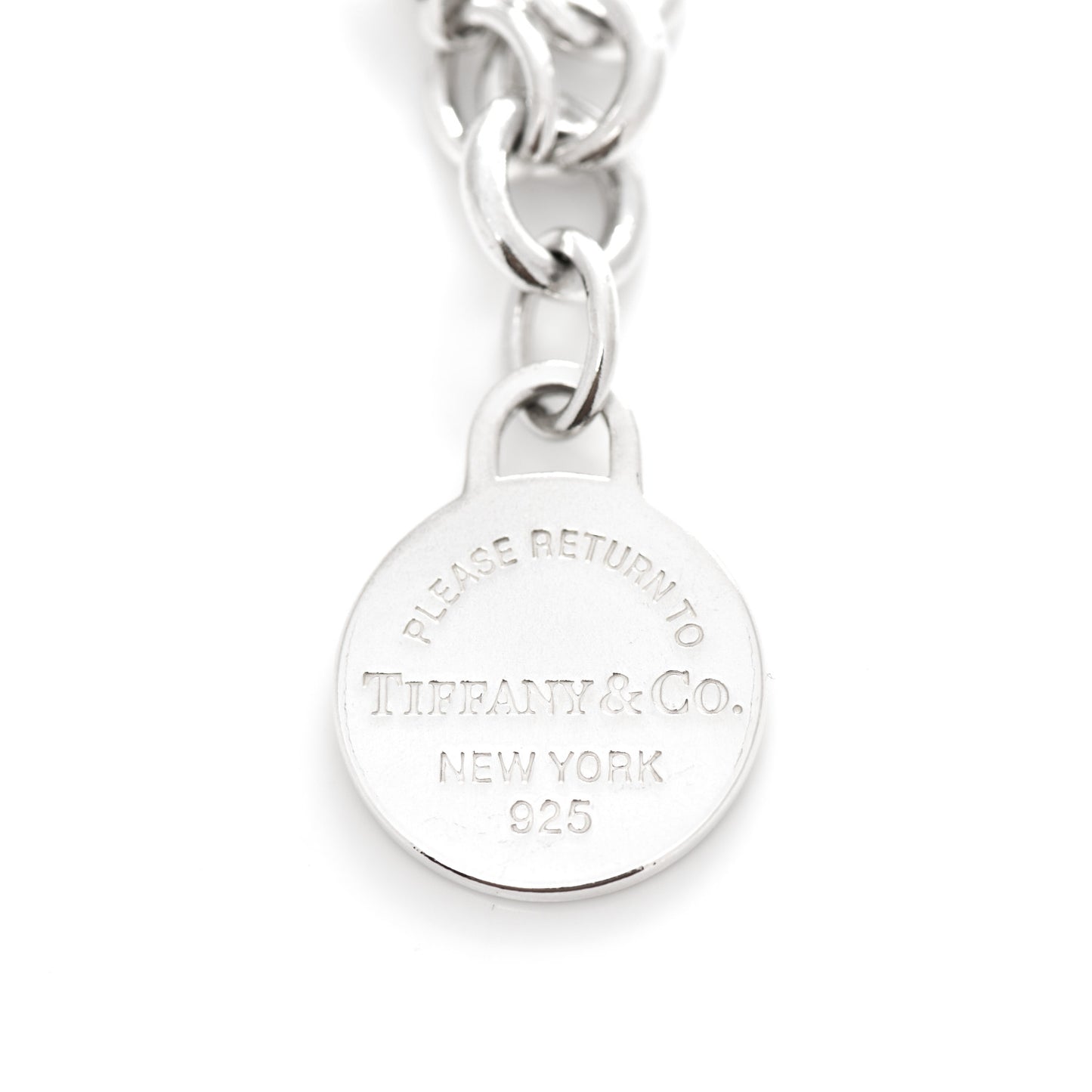 Sterling Silver Return to Tiffany Round Tag Charm Bracelet