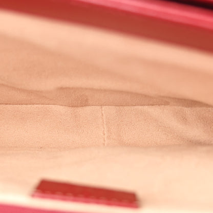 Gucci GG Supreme Monogram Azalea Calfskin Horsebit 1955 Shoulder Bag Beige Ebony New Cherry Red 5 of 12