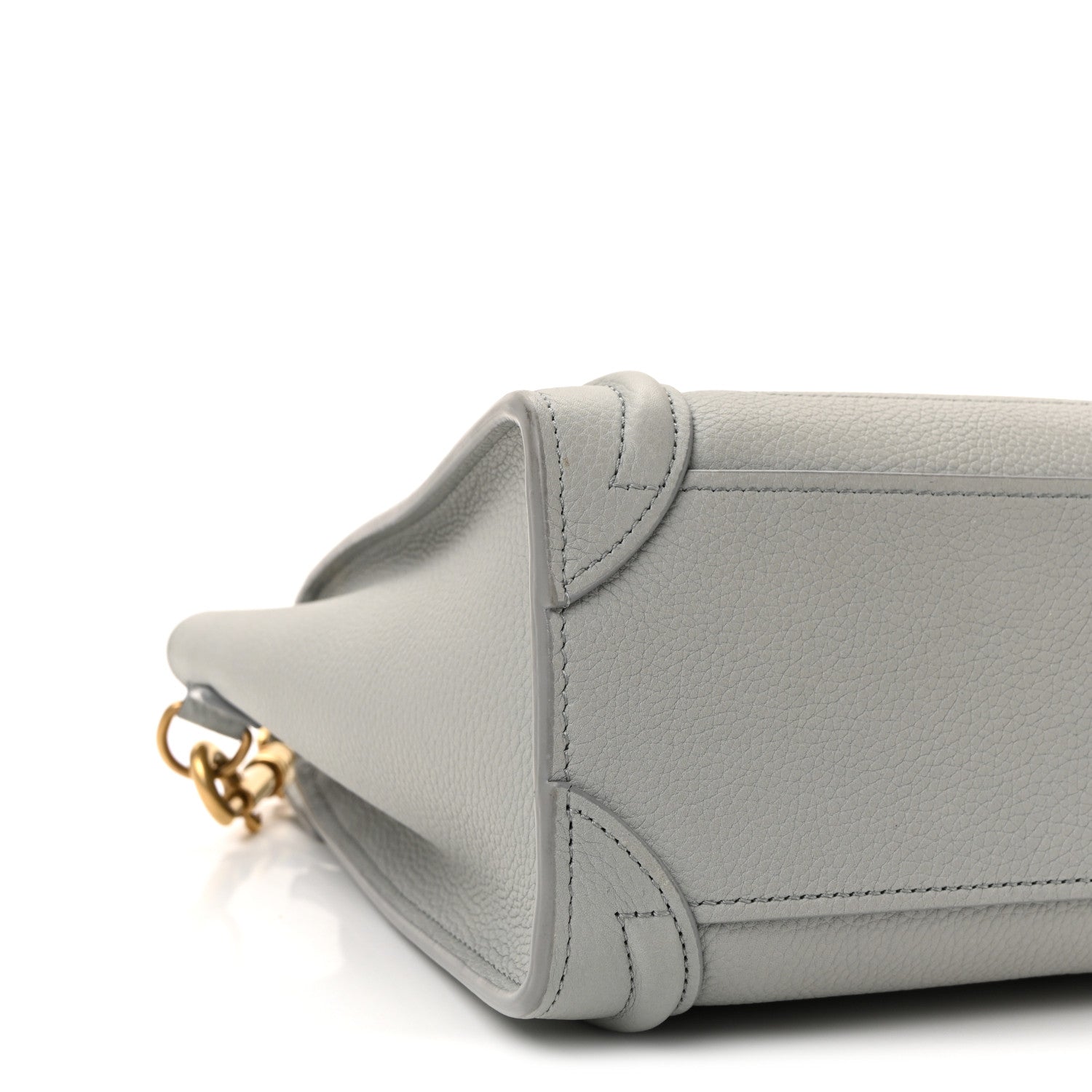 Celine Drummed Calfskin Nano Luggage Pearl Blue 9 of 10