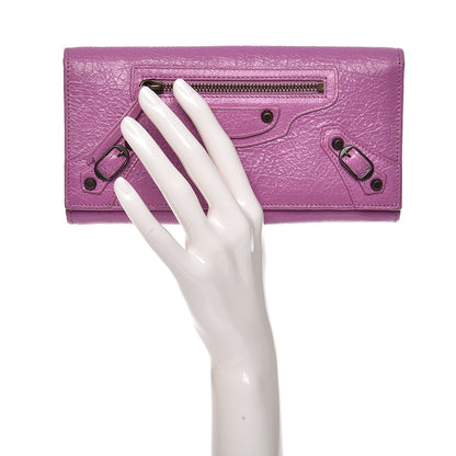 Balenciaga Agneau Classic Hardware Money Wallet Rose Berlingot 2 of 7