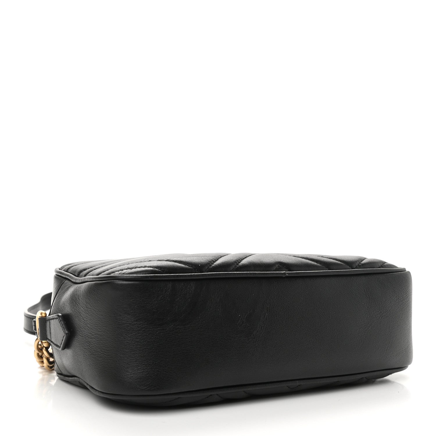 Gucci Calfskin Matelasse Small GG Marmont Chain Shoulder Bag Black 4 of 11