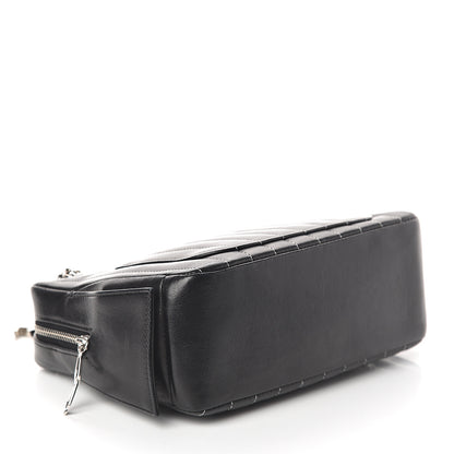 Chanel Lambskin Vertical Quilted Mademoiselle Small Camera Case Black 3 of 8