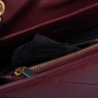 Saint Laurent Calfskin Y Quilted Monogram Medium Loulou Chain Satchel Palissandre 9 of 10