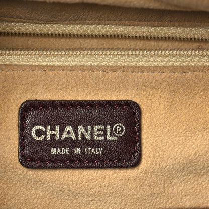 Chanel Patent Quilted Chocolate Bar Bowler Burgundy 6 of 13