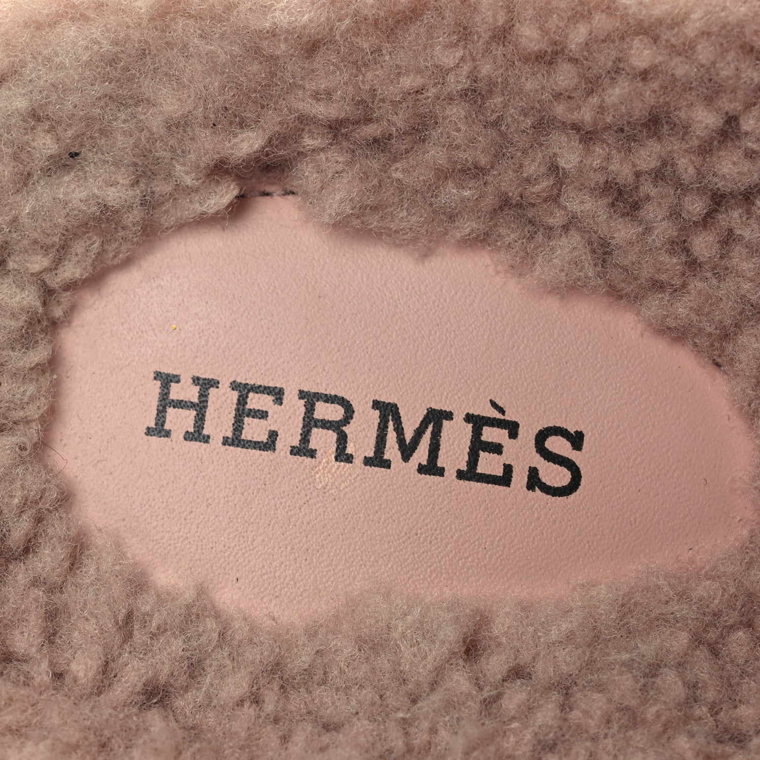 Hermes Woolskin Womens Chypre Sandals 37.5 Bois De Santal 9 of 10