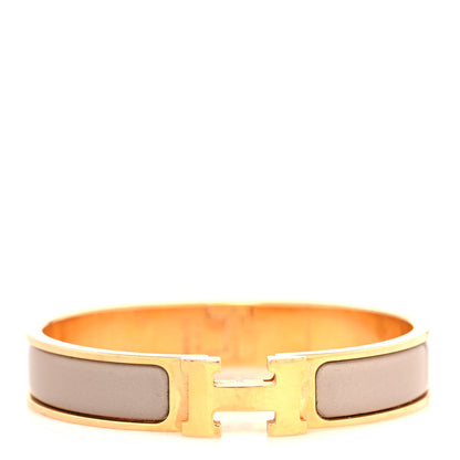Hermes Enamel Narrow Clic Clac H Bracelet GM Marron Glace 1 of 4