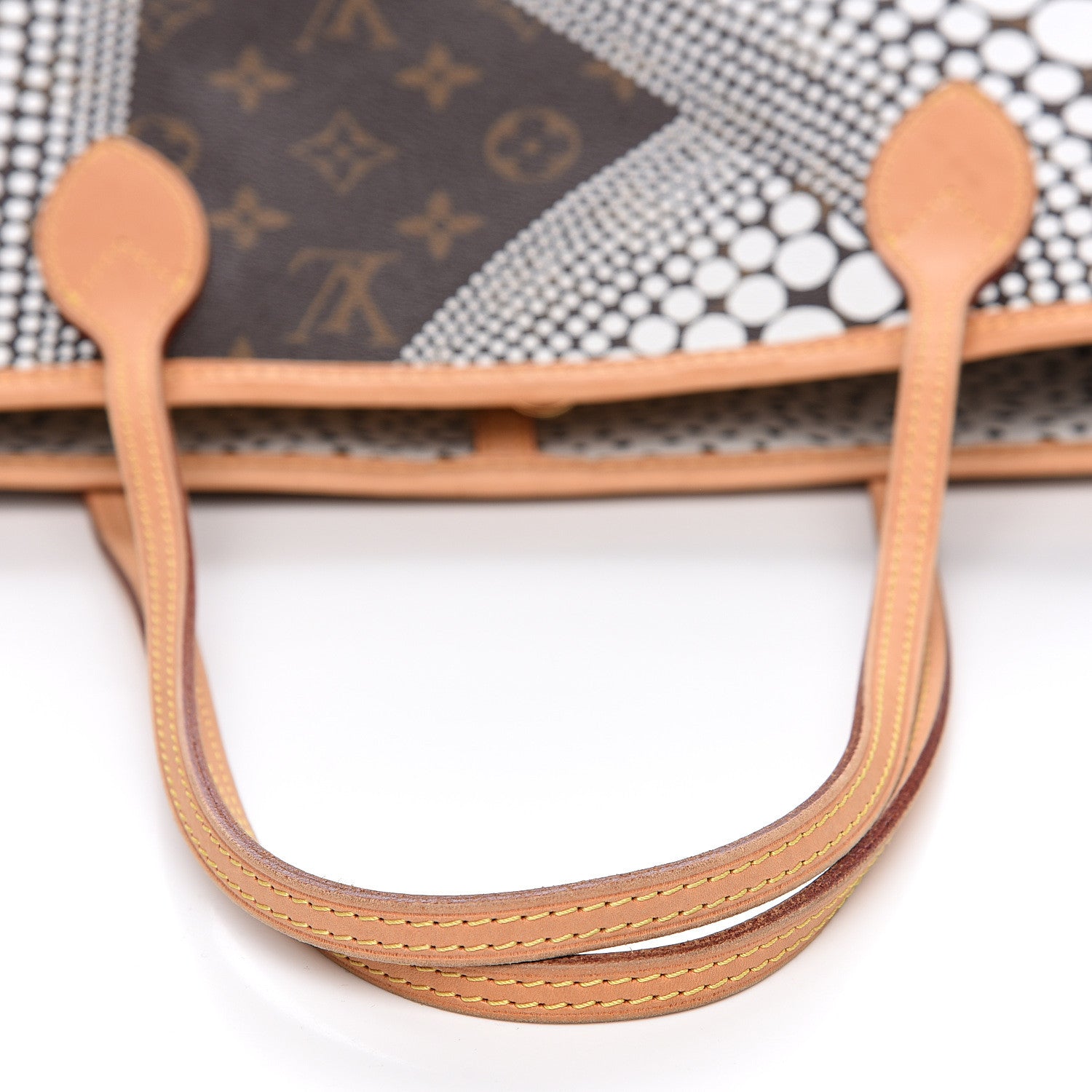 Louis Vuitton Monogram Kusama Waves Neverfull MM White 10 of 14