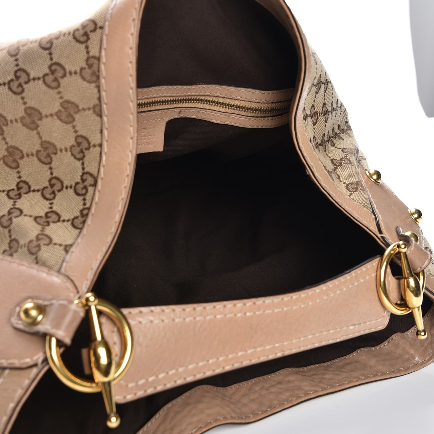 Monogram Large Jockey Hobo Beige