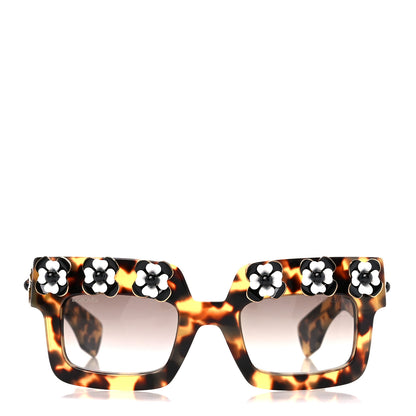 Prada Acetate Flower Poeme Sunglasses SPR25P Tortoise 3 of 9