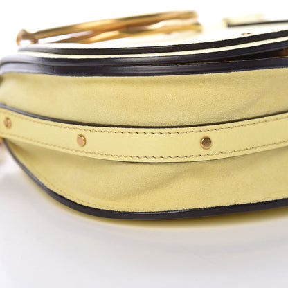 Chloe Calfskin Suede Small Nile Bracelet Bag Lemonade 9 of 10