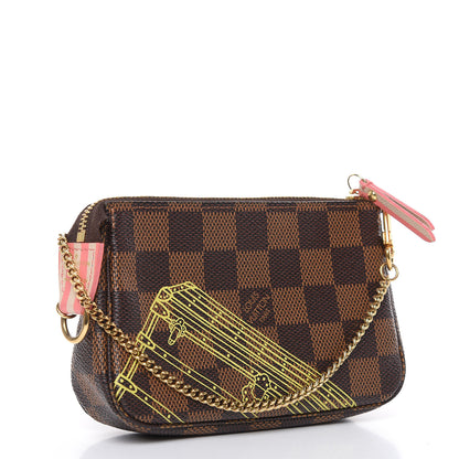 Louis Vuitton Damier Ebene 2014 Christmas Animation Mini Pochette Accessories 3 of 10