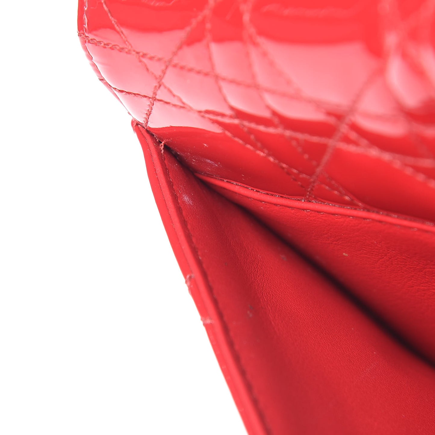 Patent Cannage Miss Dior Promenade Pouch Red