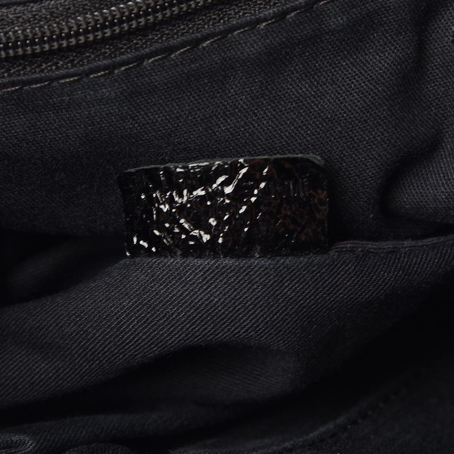 Crinkled Patent Calfskin Small Nightingale Black